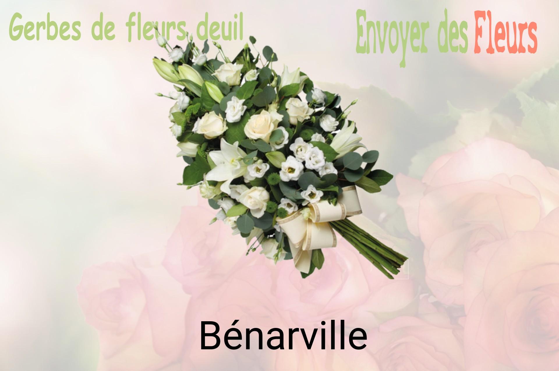 Gerbe de fleurs de deuil livrée à Bénarville